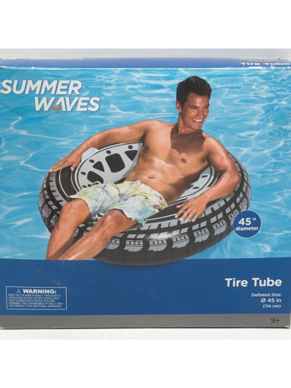 Summer Waves Inflatable 45" Tire Tube Pool Float For Ages 9+
